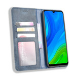 Flip Cover Huawei P Smart 2020 effetto pelle stile vintage