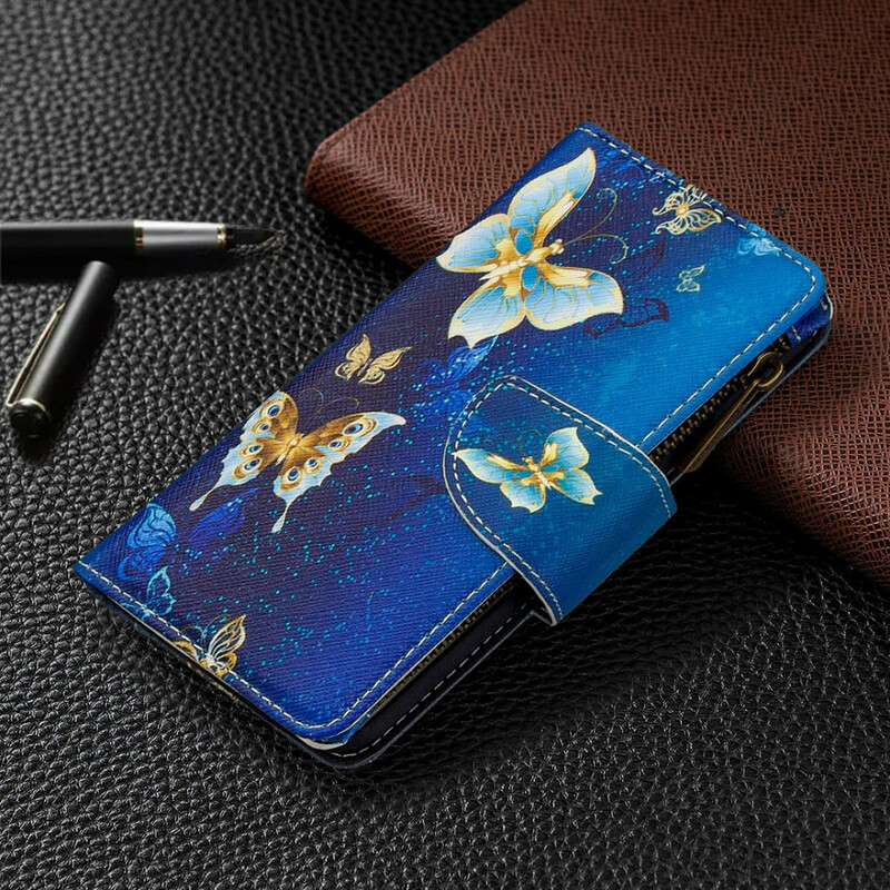 Custodia per Samsung Galaxy A41 con tasca a farfalla con cerniera