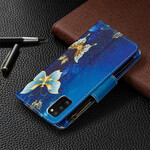 Custodia per Samsung Galaxy A41 con tasca con cerniera a farfalla