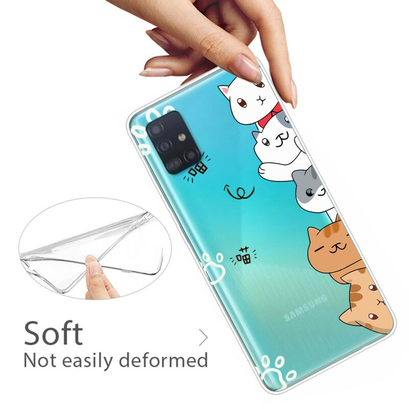 Samsung Galaxy A51 Custodia Cuckoo Cats