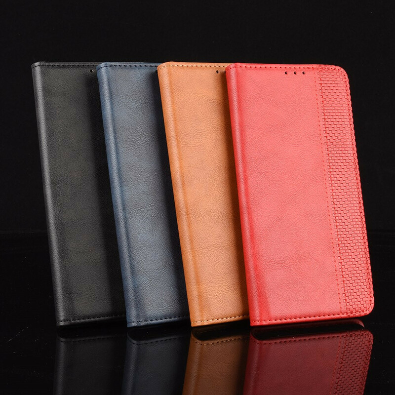 Flip Cover Xiaomi Mi 10 Lite effetto pelle elegante