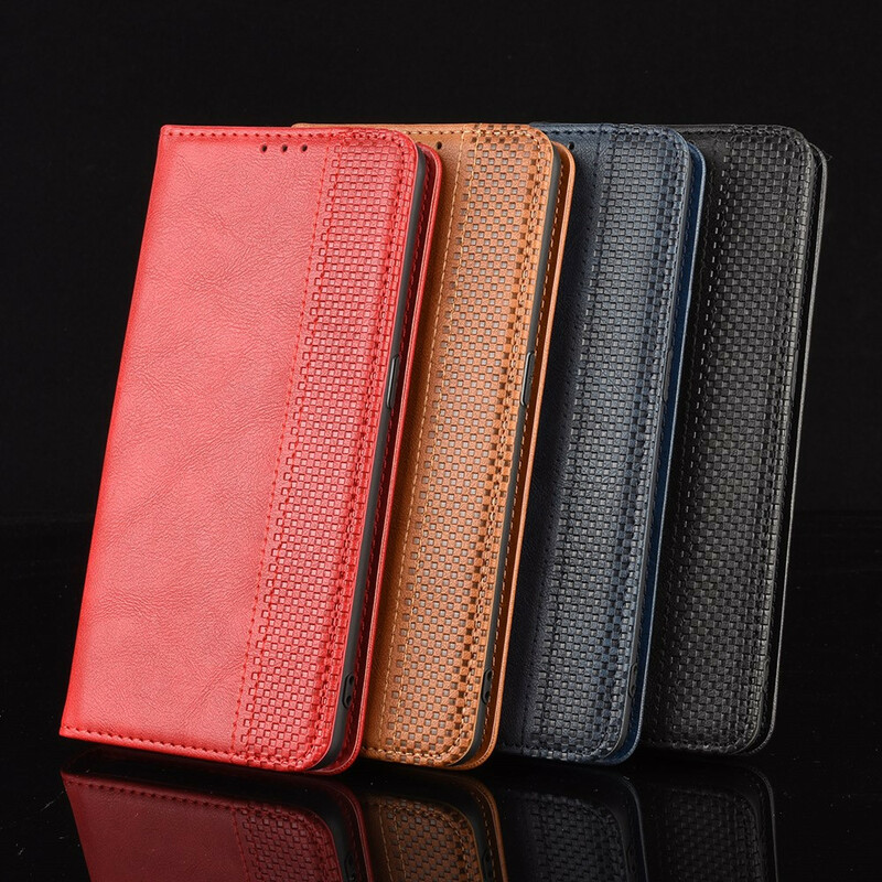 Flip Cover Xiaomi Mi 10 Lite effetto pelle elegante