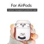 Custodia in silicone trasparente per AirPods serie Animal