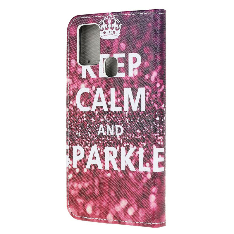 Custodia per il Samsung Galaxy A21s Keep Calm and Sparkle