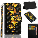 Samsung Galaxy A21s Custodia con farfalle gialle
