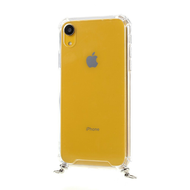 Custodia ibrida per iPhone XR con cavo colorato