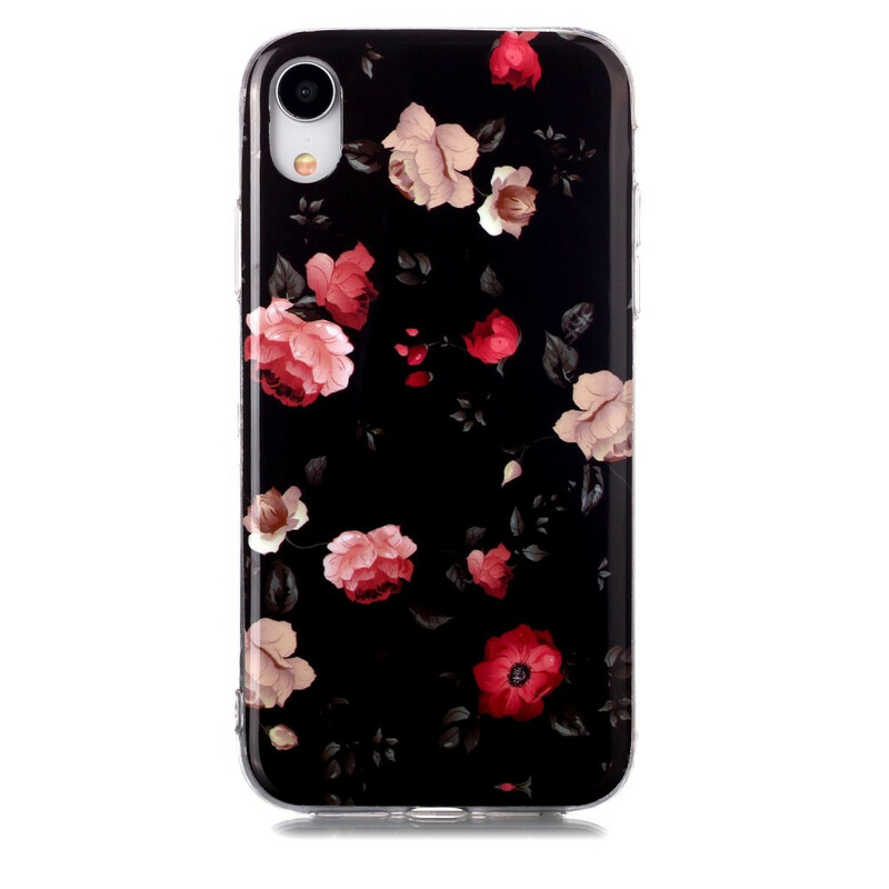 Custodia per iPhone XR Serie Floralies Fluorescente