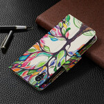 Cover per iPhone XR con albero con tasca a zip