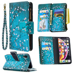 Cover per iPhone XR con albero con tasca a zip Cover per iPhone XR con albero con tasca a zip