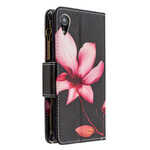 Cover iPhone XR Tasca con zip Fiore