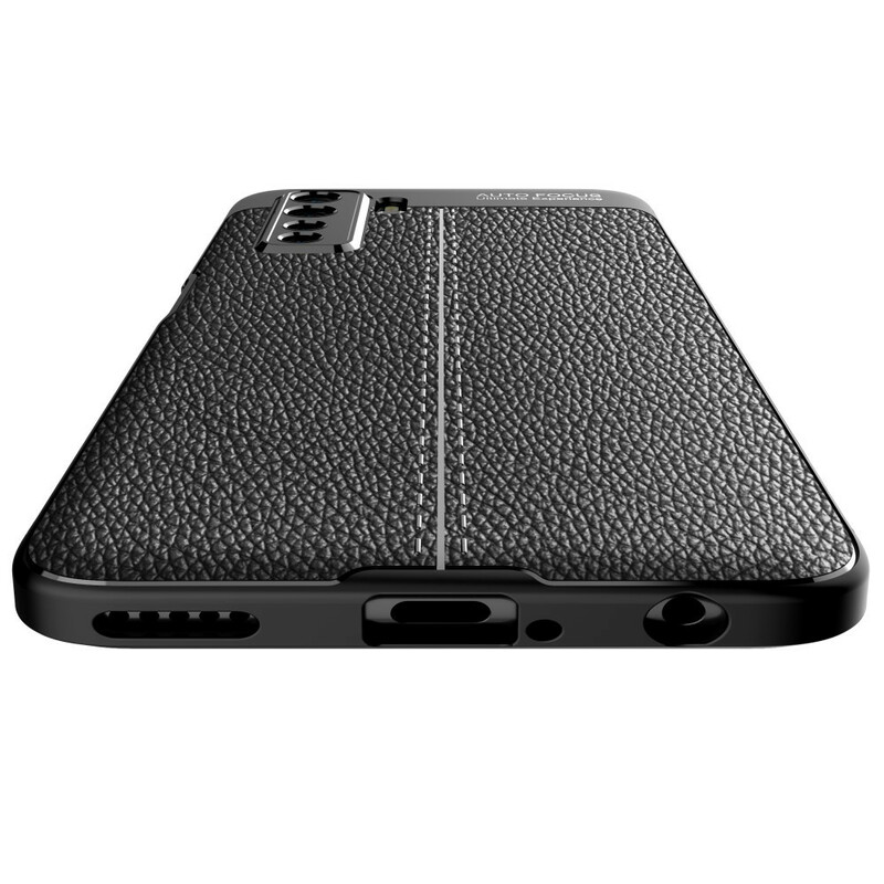 Huawei P40 Lite 5G Custodia in pelle texture Lychee