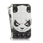Custodia con cinturino per Samsung Galaxy A21s Angry Panda