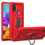 Custodia ad anello e in fibra di carbonio per Samsung Galaxy A21s Custodia ad anello e in fibra di carbonio per Samsung Galaxy A21s