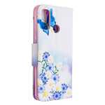 Cover Huawei P Smart 2020 Farfalle e fiori dipinti