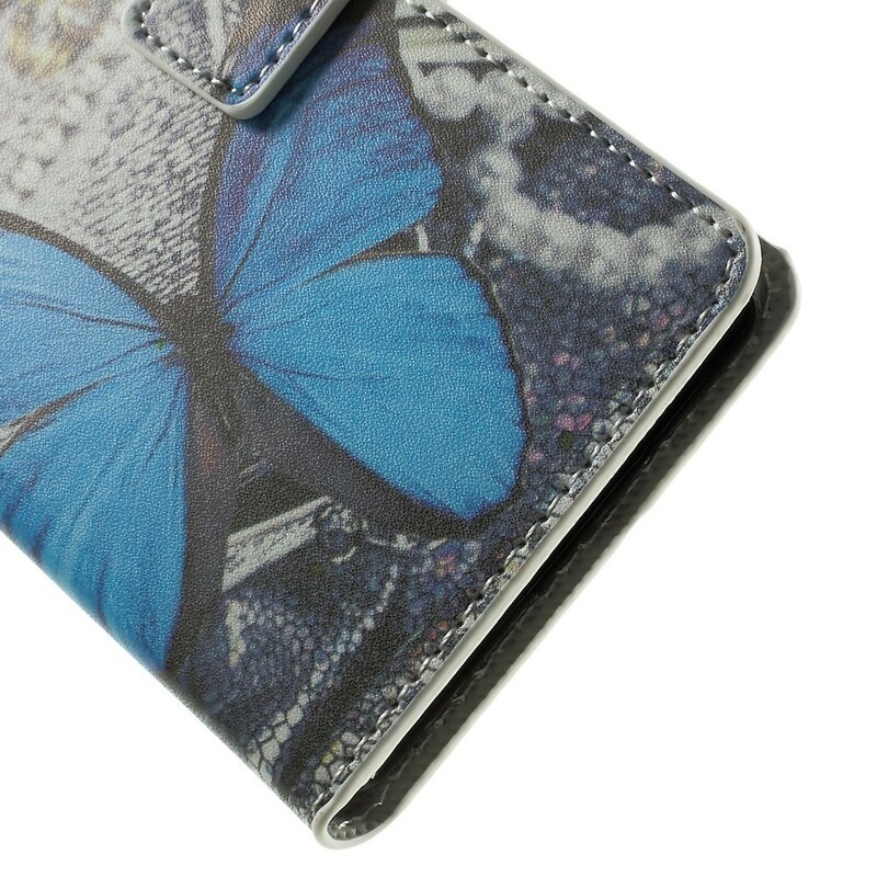 Samsung Galaxy A5 Custodia a farfalla blu