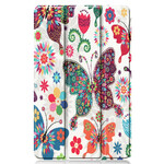 Custodia smart per Samsung Galaxy Tab S6 Lite Farfalle e Fiori Retro