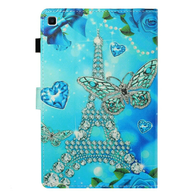 Samsung Galaxy Tab S6 Lite CustodiaTorre Eiffel Diamante