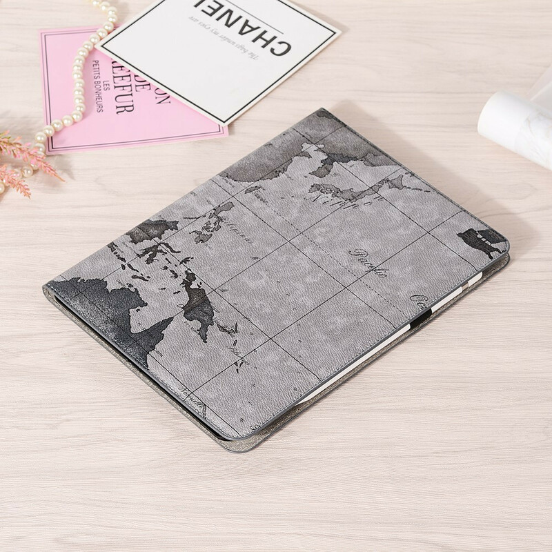 Custodia per iPad Pro 12,9" (2020) / (2018) con mappa del mondo