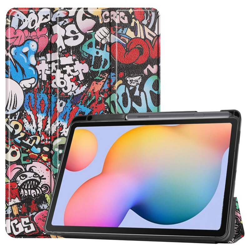 Custodia smart Samsung Galaxy Tab S6 Lite Pencil Case Graffiti