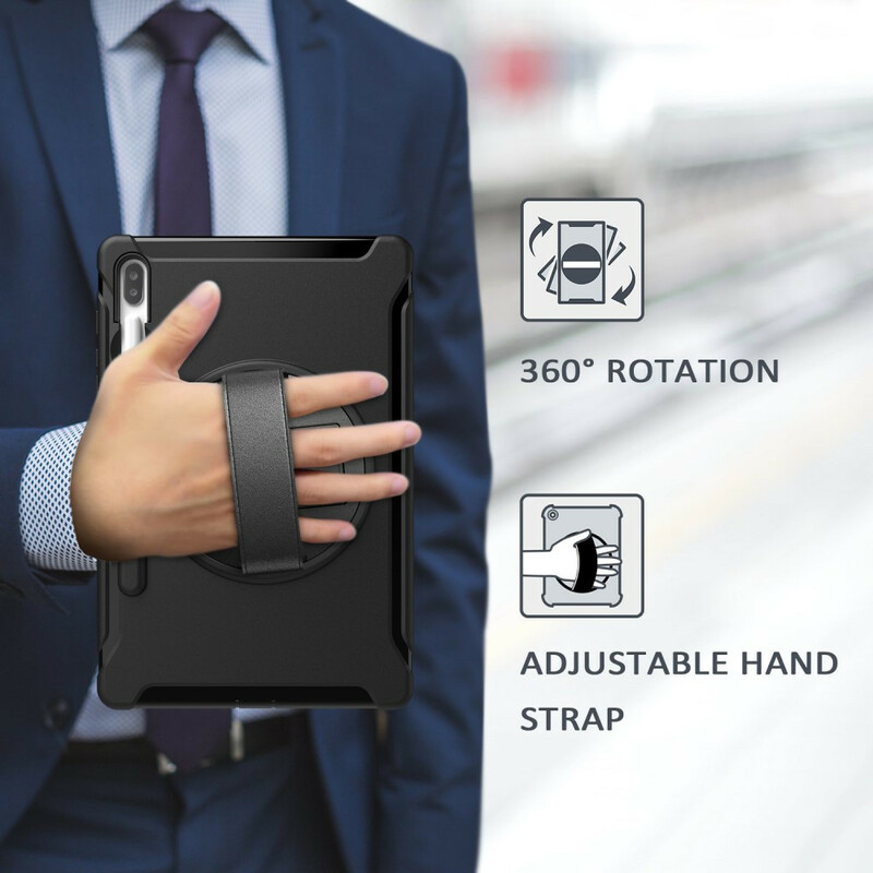 Custodia a tripla protezione per Samsung Galaxy Tab S6 con cinturino e supporto