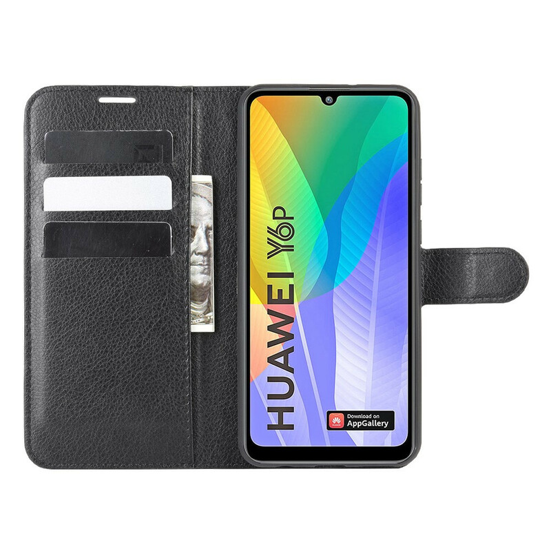 Custodia Huawei Y6p similpelle Classic Litchi
