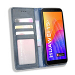 Flip Cover Huawei Y5p Vintage effetto pelle elegante