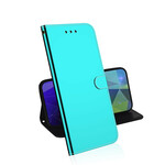Huawei Y6p Specchio di cover in similpelle