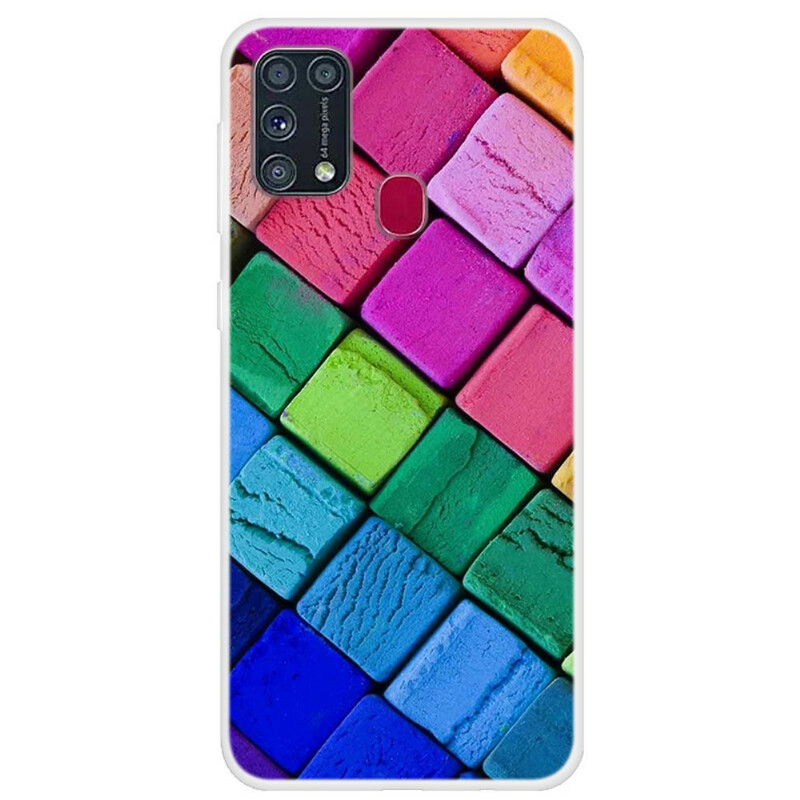 Samsung Galaxy M31 Custodia Cubi colorati