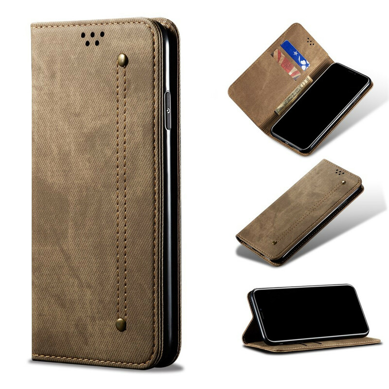Flip Cover Oppo A72 similpelle texture jeans