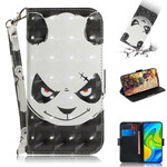 Xiaomi Redmi Note 9 Custodia con cinturino con panda arrabbiato