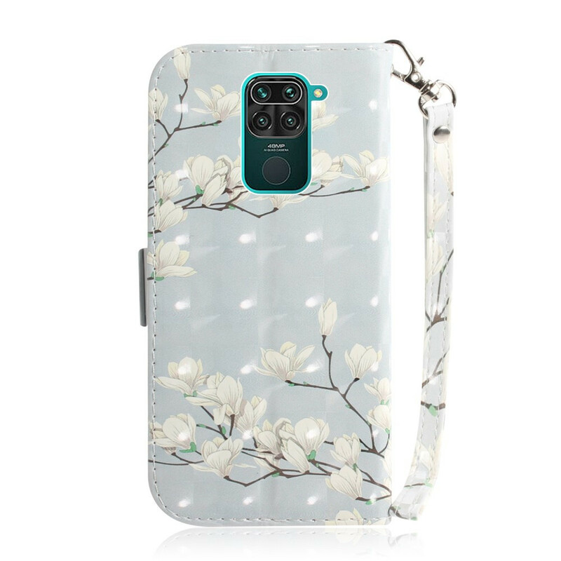 Xiaomi Redmi Note 9 Custodia albero di fiori con cinturino