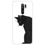 Xiaomi Redmi 9 Cat Case Nero Pensieroso