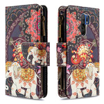 Custodia Xiaomi Redmi 9 Elephant Zipper Pocket