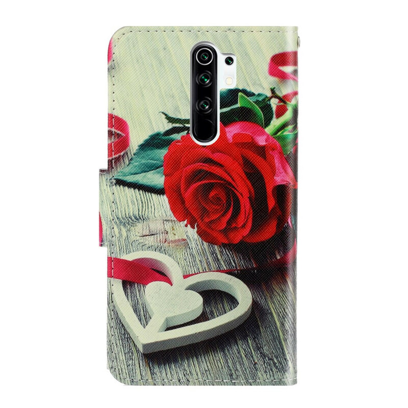 Xiaomi Redmi 9 Rosa Custodia romantica con cinturino