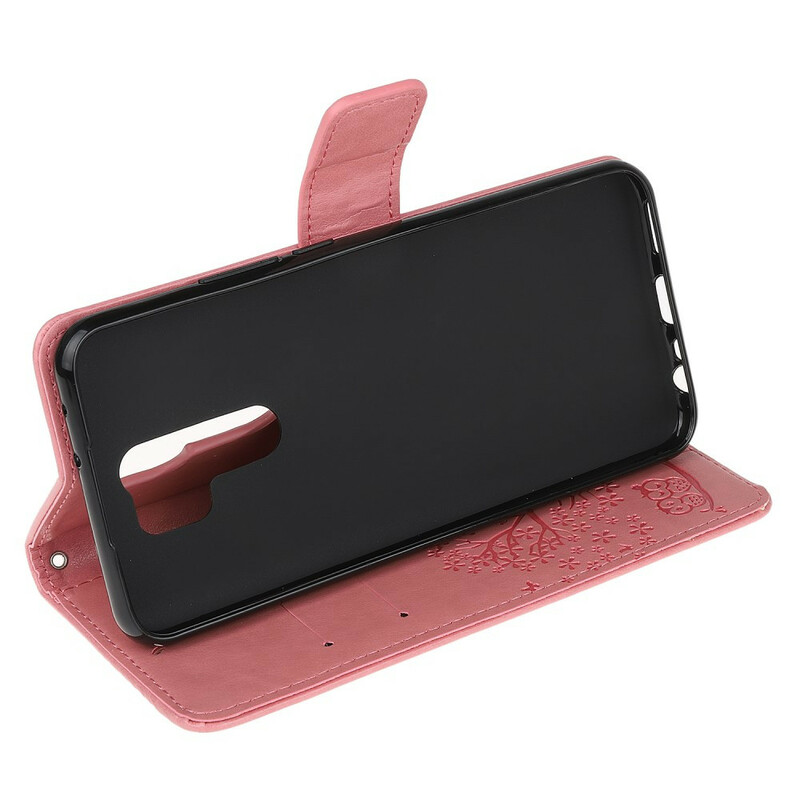 Xiaomi Redmi 9 Custodia con cinturino per albero e gufo