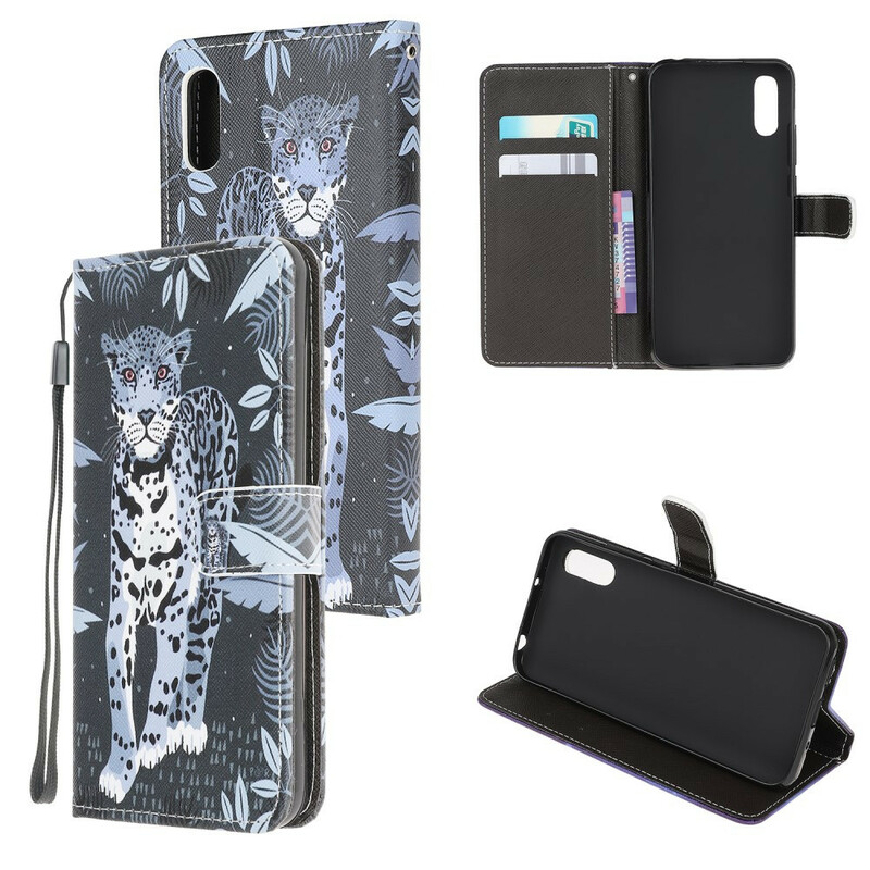 Custodia Xiaomi Redmi 9A Leopard Strap