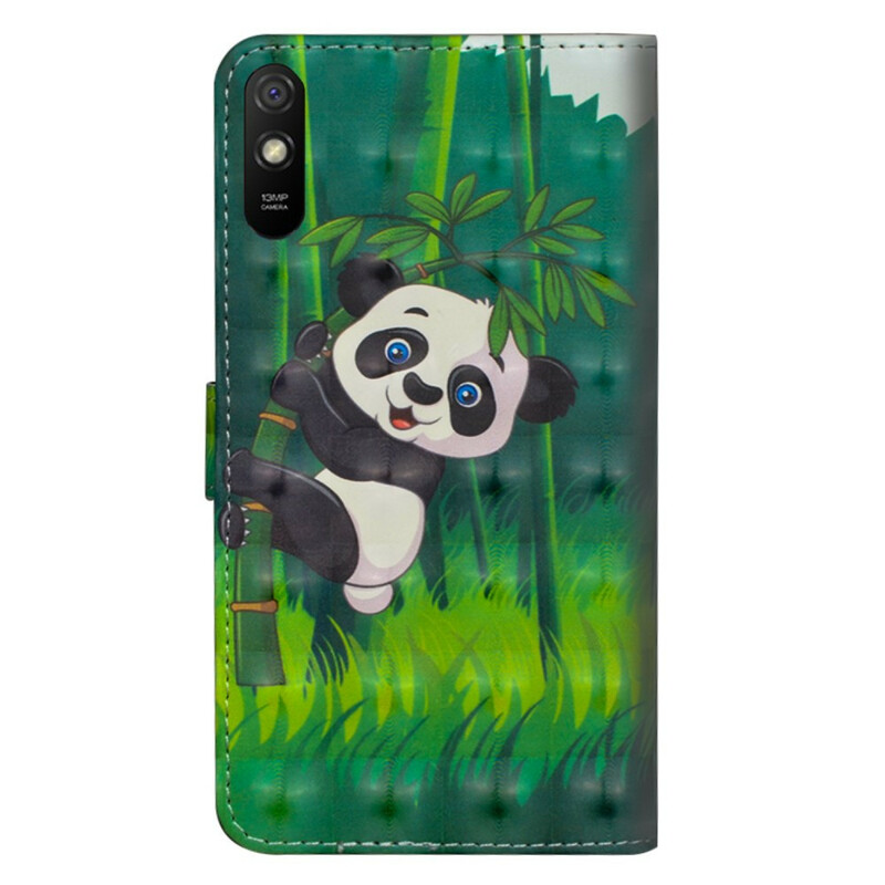 Custodia Xiaomi Redmi 9A Panda e Bamboo