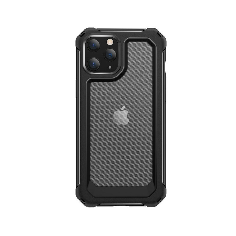 Custodia iPhone 12 Clear Carbon Fiber Texture