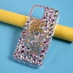 Custodia per iPhone 12 Pro Max in silicone e strass