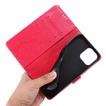 Custodia iPhone 12 Pro Max Farfalle e fiori Cordino