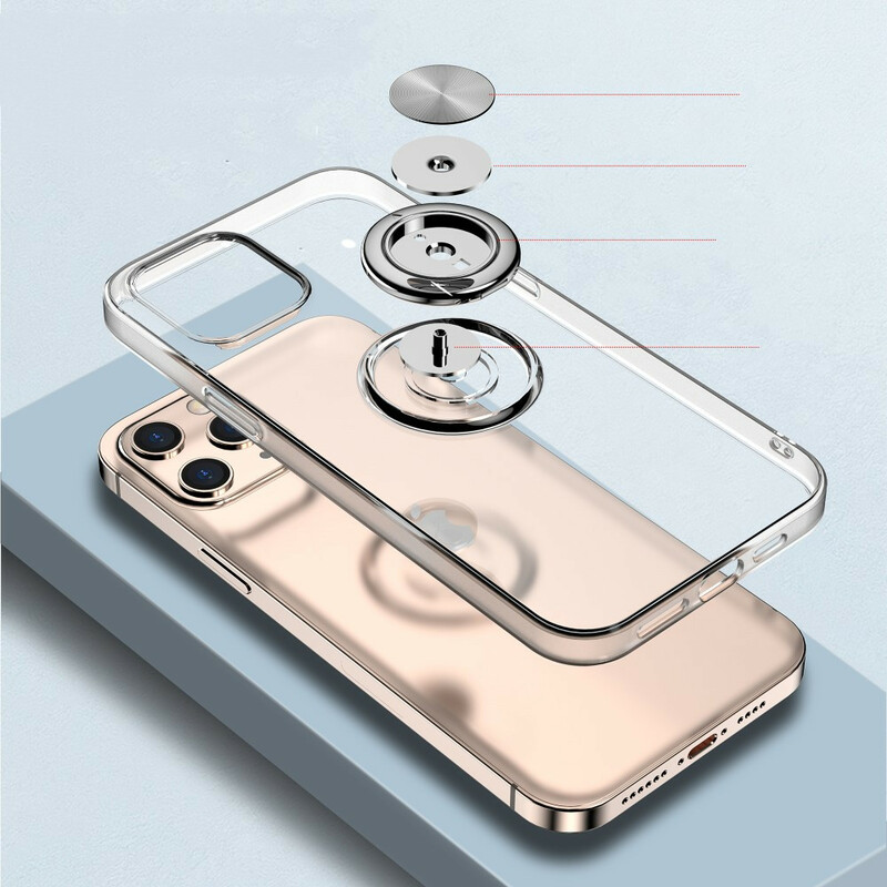 Custodia trasparente per iPhone 12 Pro Max con supporto ad anello