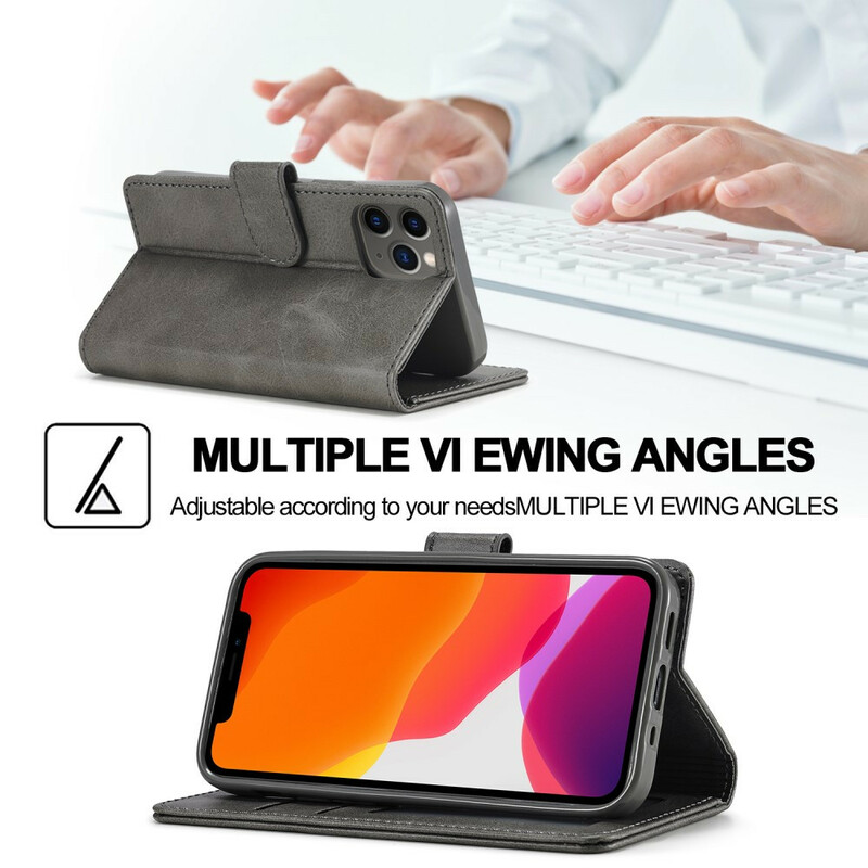 Cover per iPhone 12 Pro Max LC.IMEEKE effetto pelle