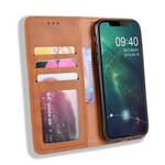 Flip Cover iPhone 12 Max / 12 Pro effetto pelle Vintage Stylish