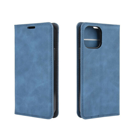 Flip Cover iPhone 12 Max / 12 Pro effetto pelle morbida