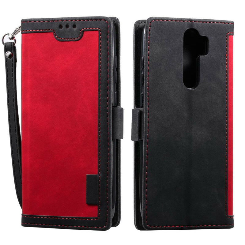 Xaiomi Redmi 9 Custodia in similpelle bicolore Contorni rinforzati