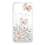 Custodia iPhone 12 Farfalle Glitterate 3D