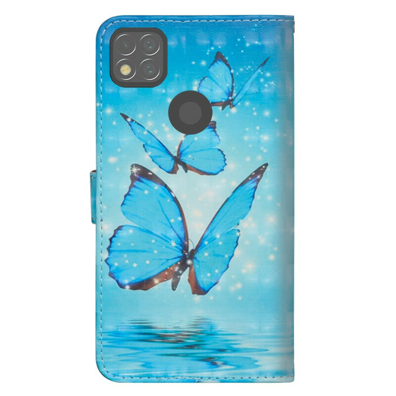 Custodia Xiaomi Redmi 9C Flying Blue Butterflies