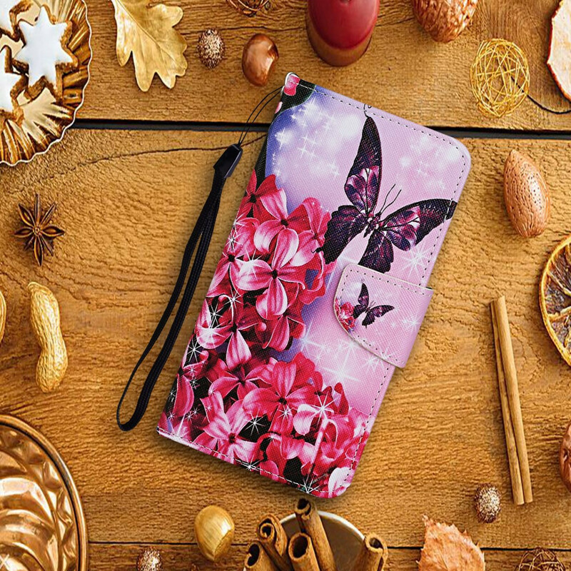Xiaomi Redmi 9C Custodia Farfalle nel giardino magico