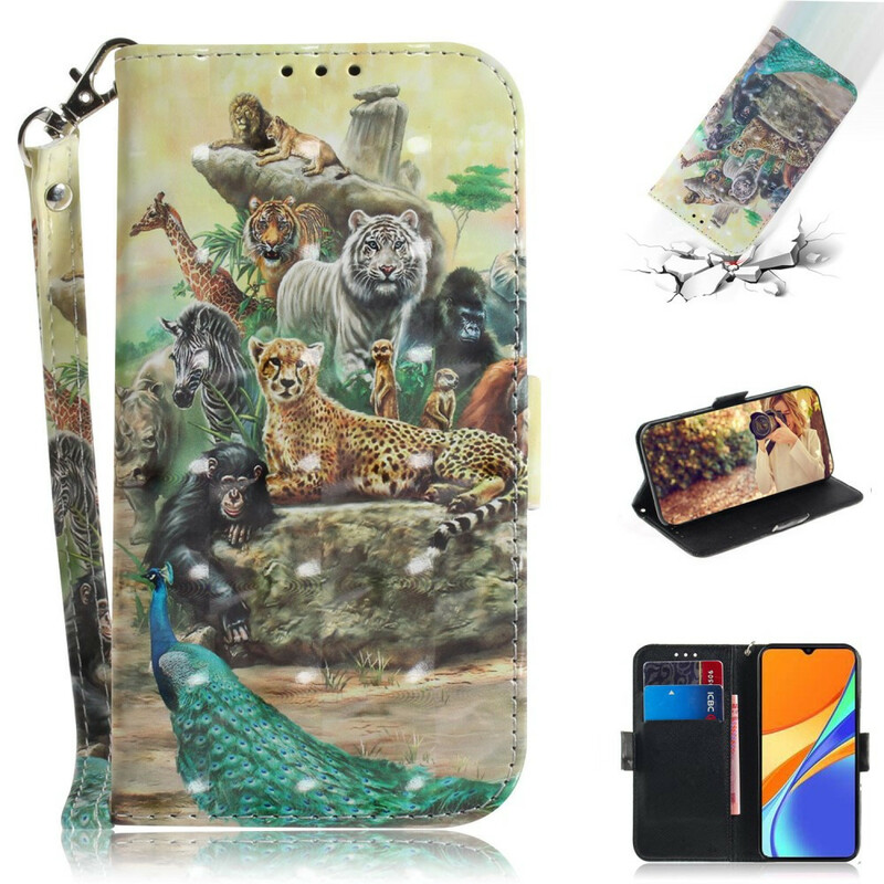 Custodia Xiaomi Redmi 9C Safari Animal Strap