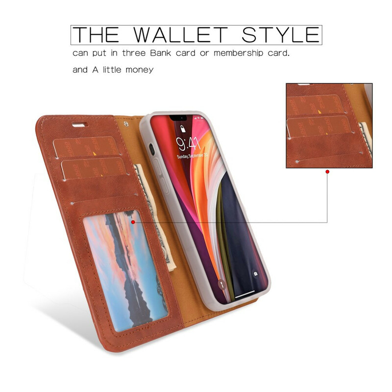 Cover per iPhone 12 Pro Max Style in pelle Vielli Custodia staccabile